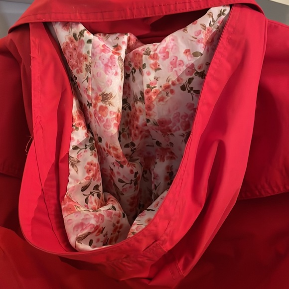 Red Rain Jacket with Removable Hood - Picture 6 of 9